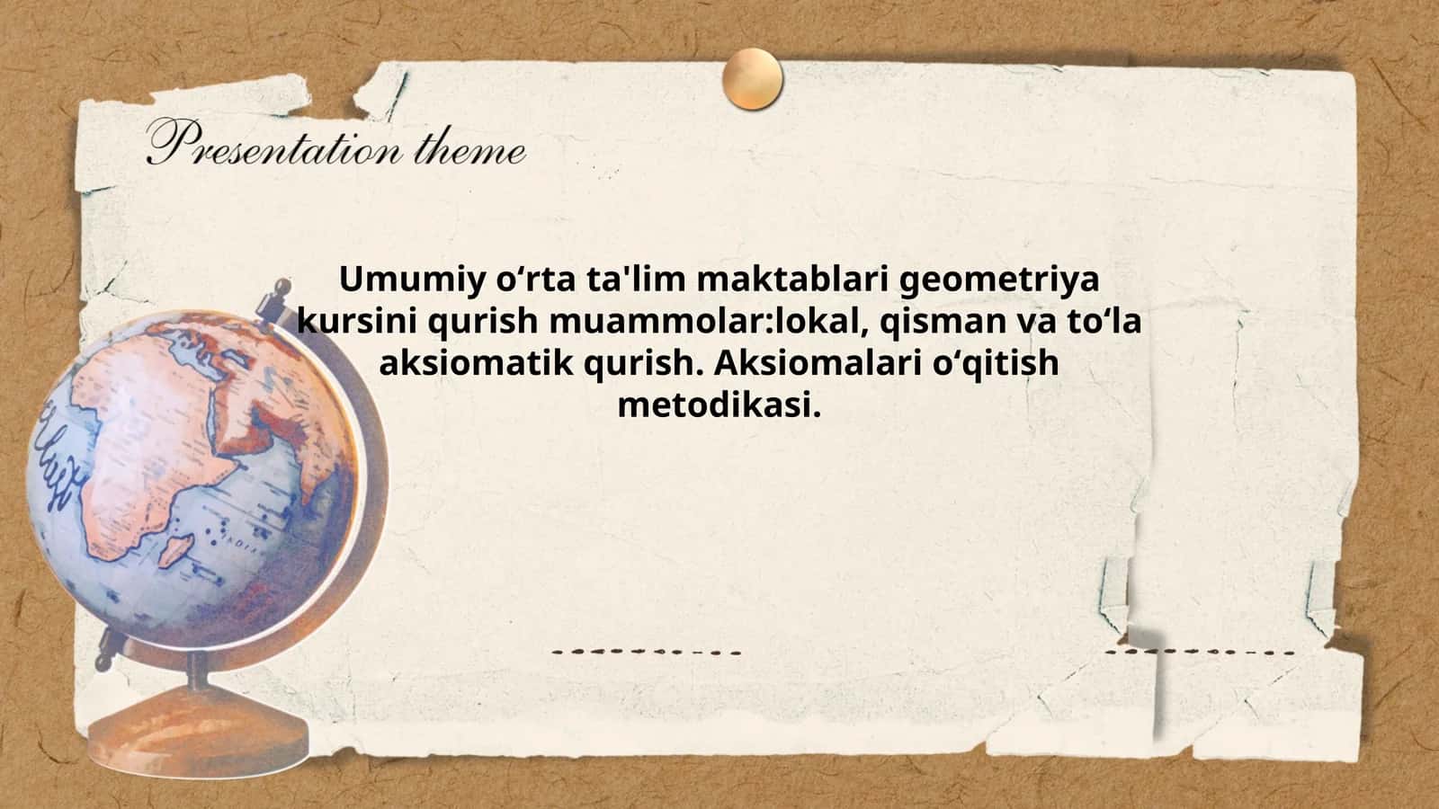 Geometriya kursini qurish muammolar