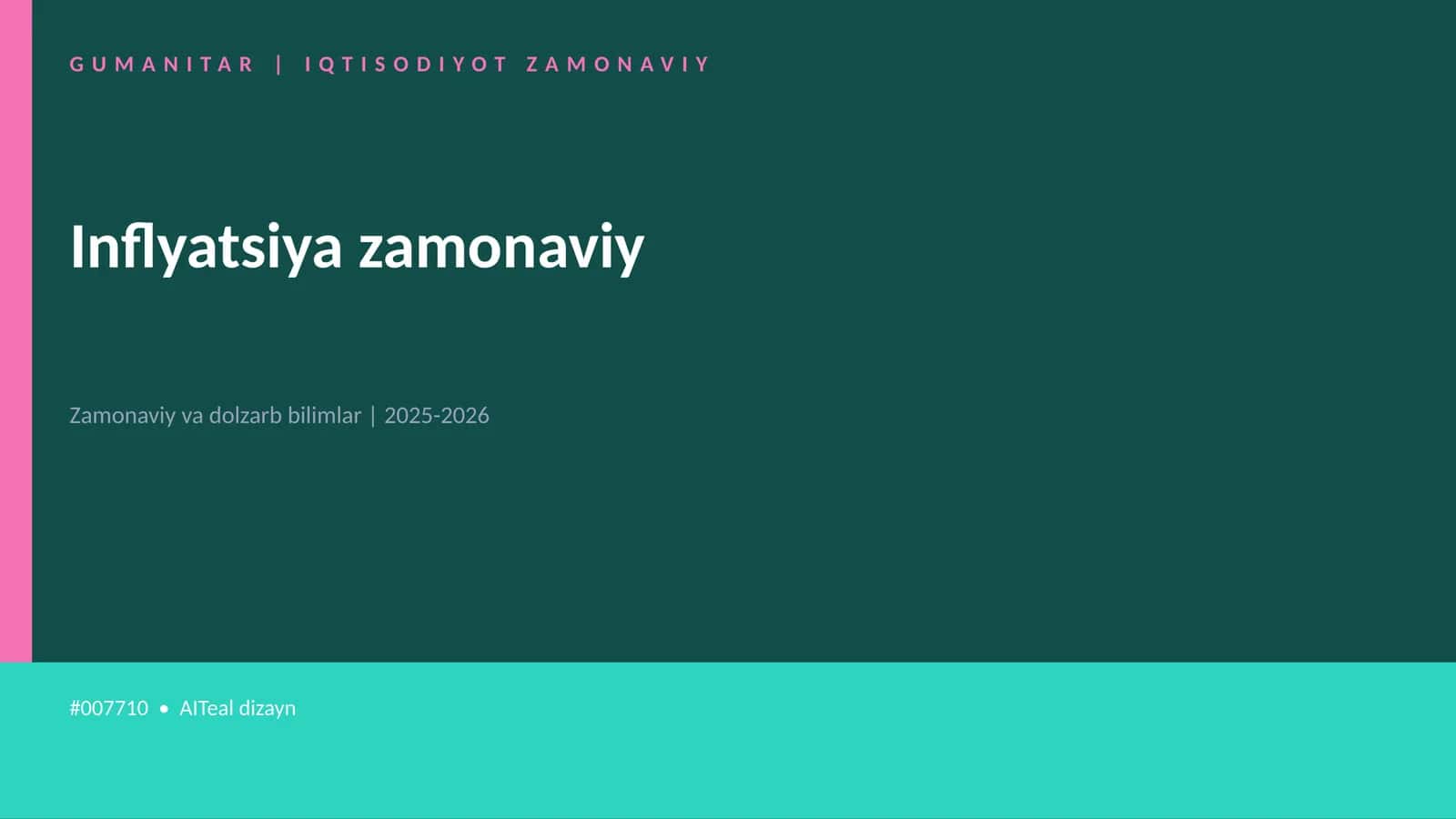 Inflyatsiya zamonaviy