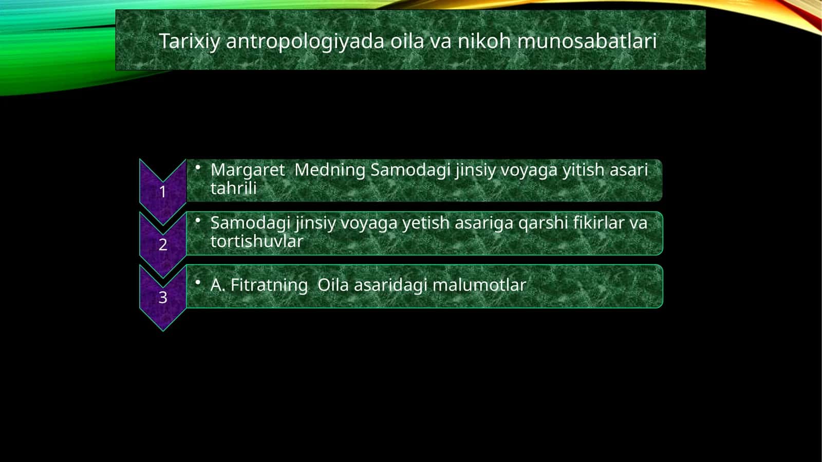 Tarixiy Antropologiyadan Mustaqil ish
