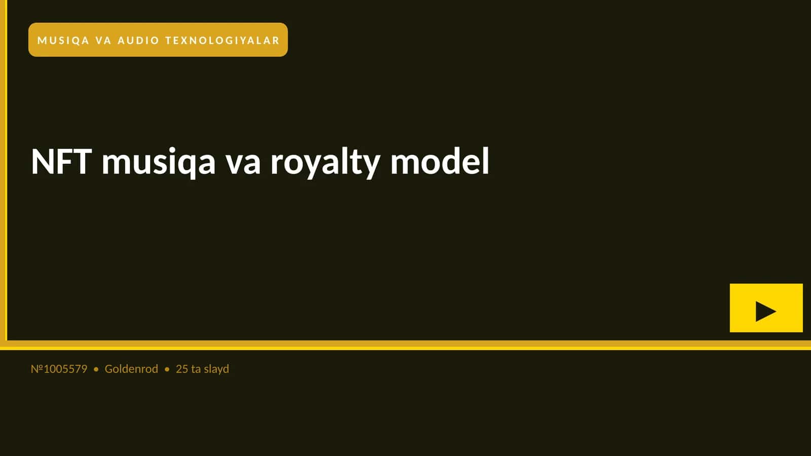 NFT musiqa va royalty model