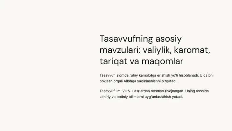 Tasavvufningasosiymavzulari