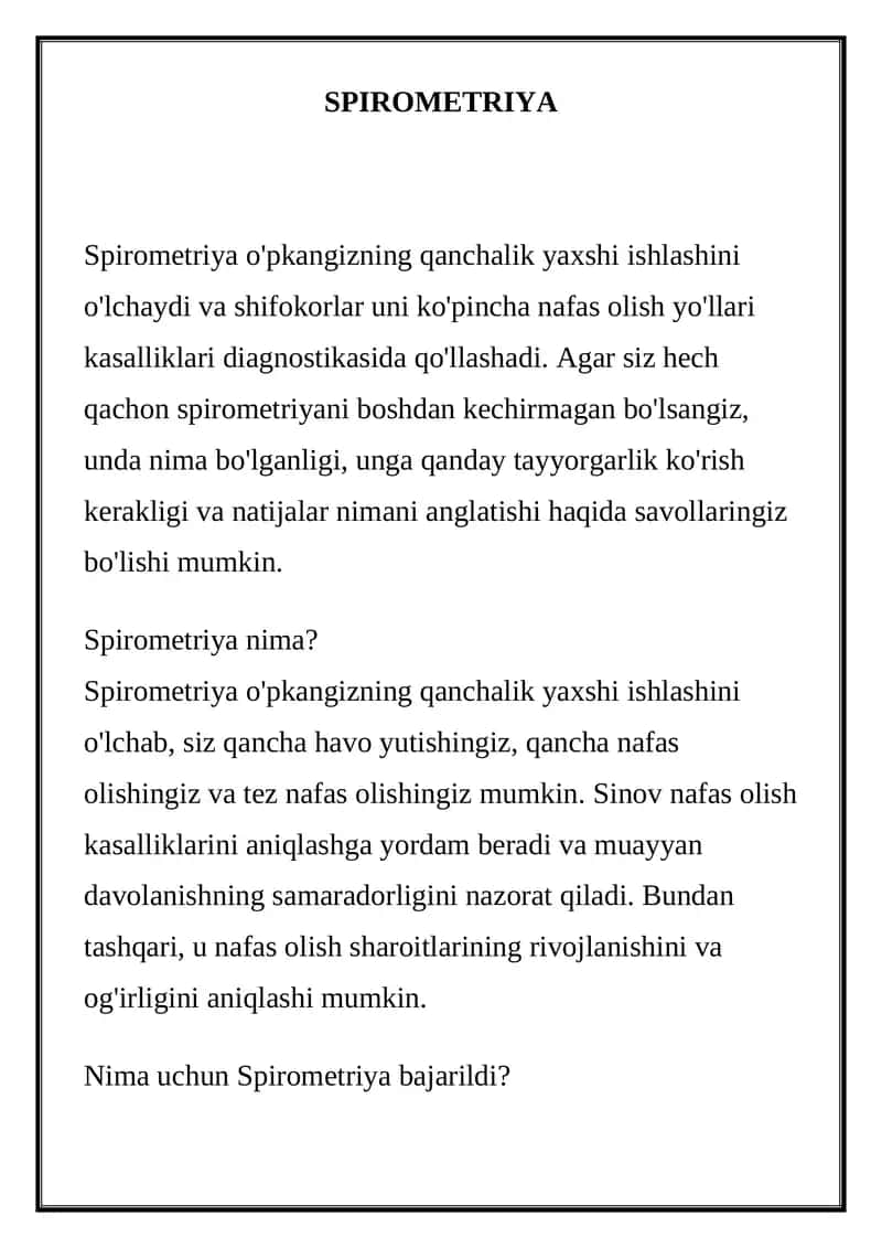 Spirometriya